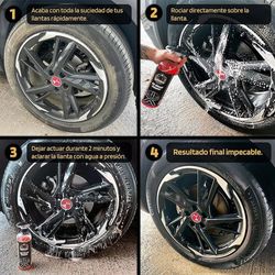 Limpia Llantas para Coche y Moto Descontaminante 750ml.