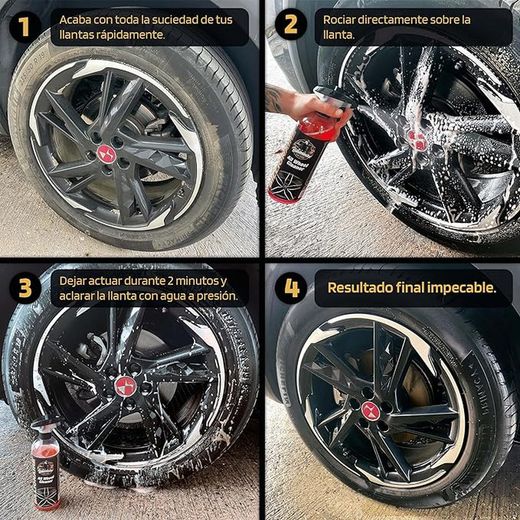 Limpia Llantas para Coche y Moto Descontaminante 750ml.