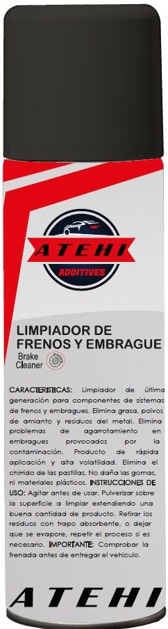 Limpiador de Frenos y Embragues ATEHI 500ml | Máxima Eficacia y Secado Rápido