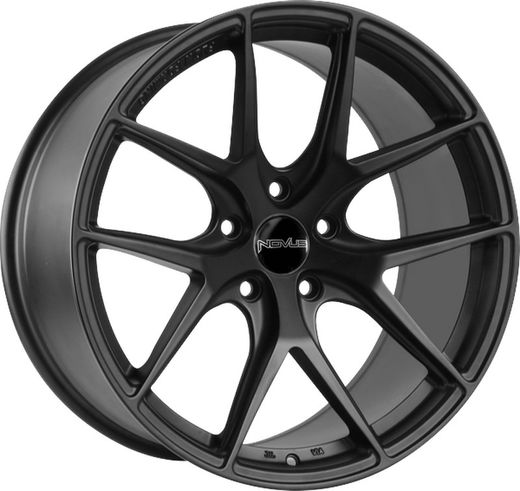 Llanta 1 marca Novus anclaje 5X112 diametro 19 (Ancho: 8.50 - ET: 45) Acabado Matt black