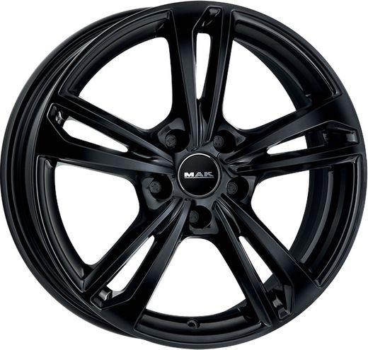 Llanta EMBLEMA marca Mak anclaje 5X114.3 diametro 17 (Ancho: 7.00 - ET: 48) Acabado Gloss black