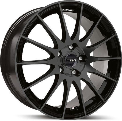 Llanta FX004 marca Fox anclaje 4X108 diametro 16 (Ancho: 6.50 - ET: 40) Acabado Gloss black