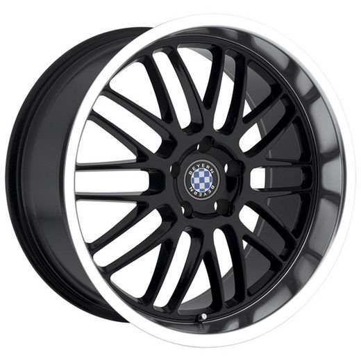 Llanta MESH marca Beyern anclaje 5X120 diametro 19 (Ancho: 8.50 - ET: 30) Acabado Gloss black w/ mirror cut lip