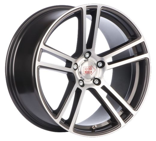 Llanta MM1002 marca Mille miglia anclaje 5X120 diametro 19 (Ancho: 8.50 - ET: 33) Acabado Dark anthracite polished