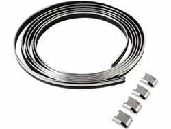 Moldura cromo/negra adhesiva con punteras 12mm x 3Mtrs.