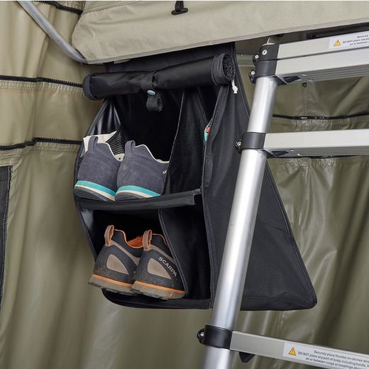 Organizador de zapatos para tienda de techo