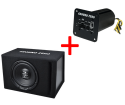 Pack Subwoofer Activo GROUND ZERO | Caja GZIB 20BR (8") + Módulo Amplificador GZ SUB-AMP 300 | 330 W Máx.