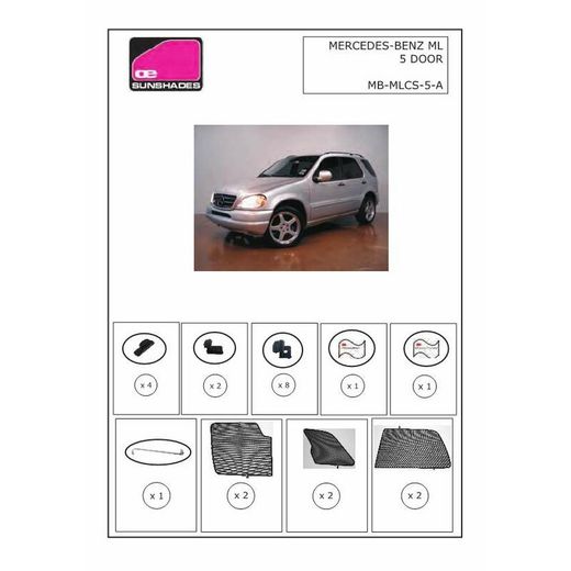 Parasoles de MB. ML (W163) 98> 7 plazas