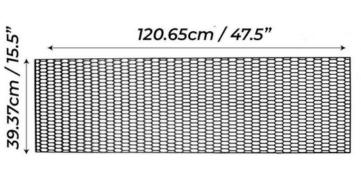 Parrilla de ventilación 120 x 40 cm en plastico. Malla grande