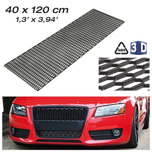 Parrilla de ventilación 120 x 40 cm en plastico. Malla grande