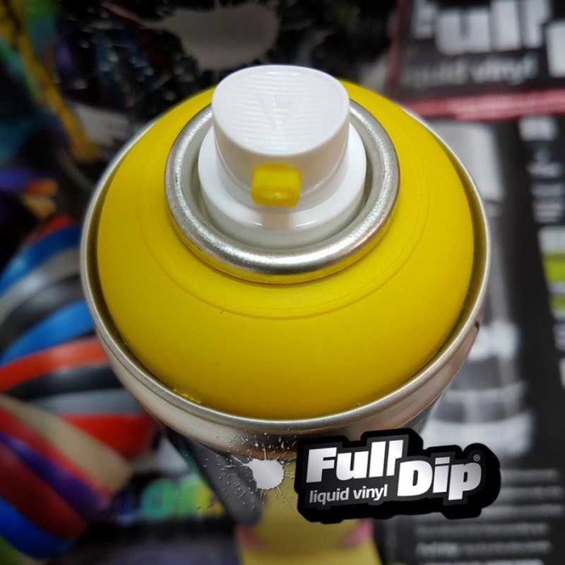 Pintura de vinilo liquido en spray marca Full Dip Amarillo mate 400ml. —  Totcar
