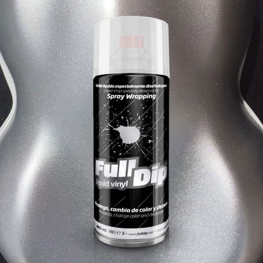 Pintura spray Full Dip Hyper Silver metalizado 400ml.
