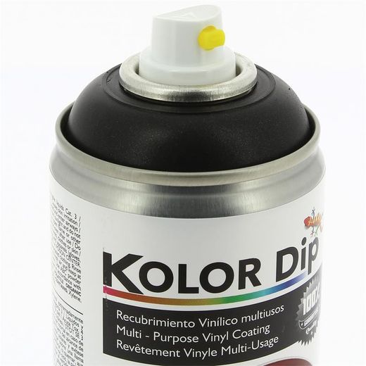 Pintura spray Kolor Dip Negro metalizado mate 400ml.