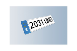 Matrícula Acrílica Pequeña Homologada para Coche