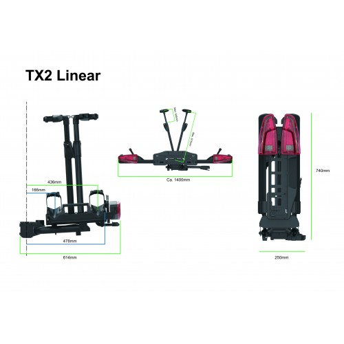 Portabicicletas Spinder TX2 LED 2026