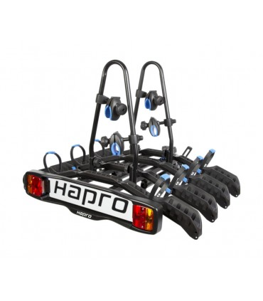 Portabicicletas Hapro Atlas Active 4 | 4 Bicicletas | Plegable | Inclinable | Carga 60kg | Antirrobo