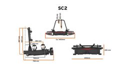 Pack Portabicicletas SPINDER SC2 desplazable 70 cm, 2 bicis + suplemento 3ª