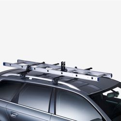 Portaescaleras negro con antirrobo solo barra 30x20 mm