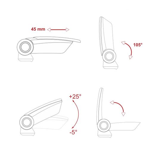 Reposabrazos Peugeot AR12 en Polipiel