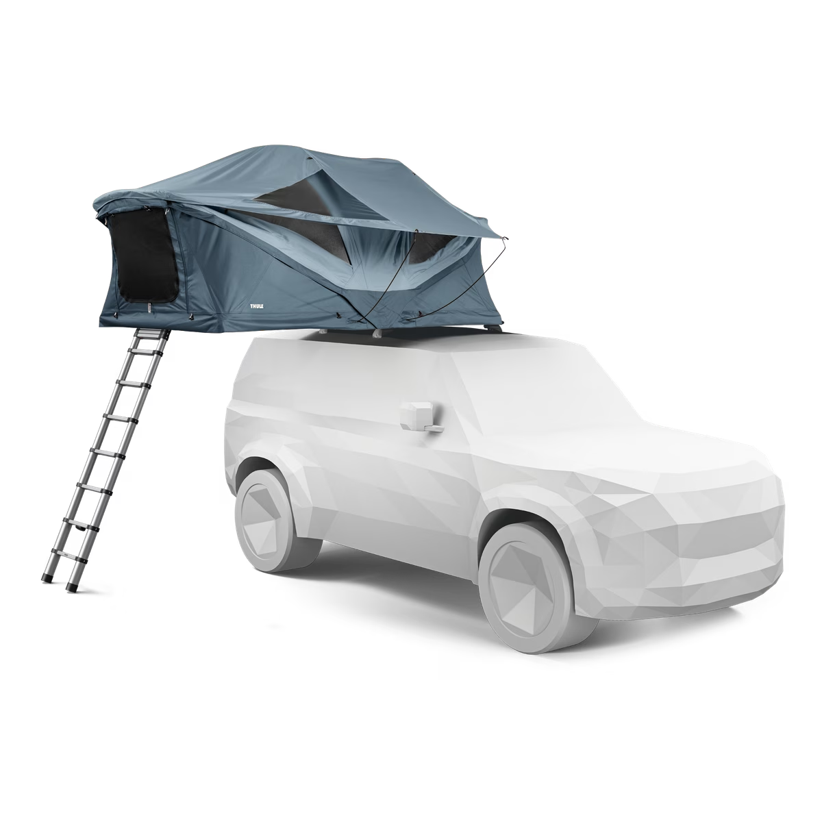 Tienda de Techo Thule Approach M | Tienda de Camping para Automóvil para 3 Personas | Instalación Rápida Gris Pelican