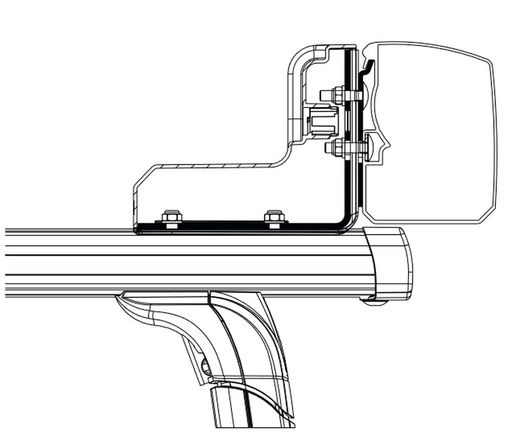 Toldo Thule 190 cm + soporte para montar sobre barras portaequipajes